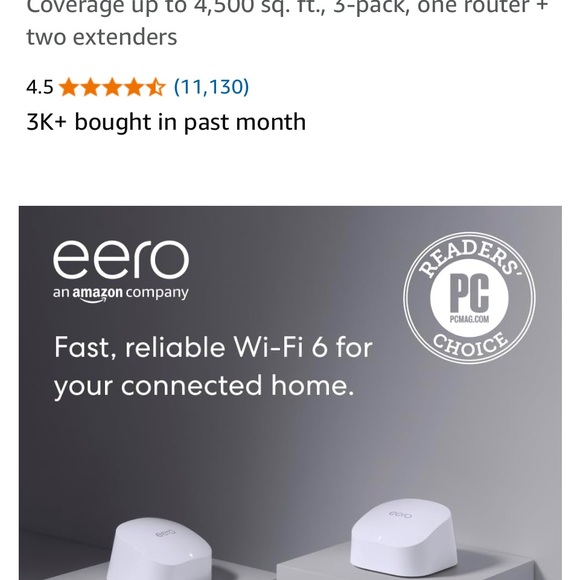 Eero 6 mesh wifi 3-pack - speeds up to 500 Mbps, one router + two extenders - Picture 12 of 13